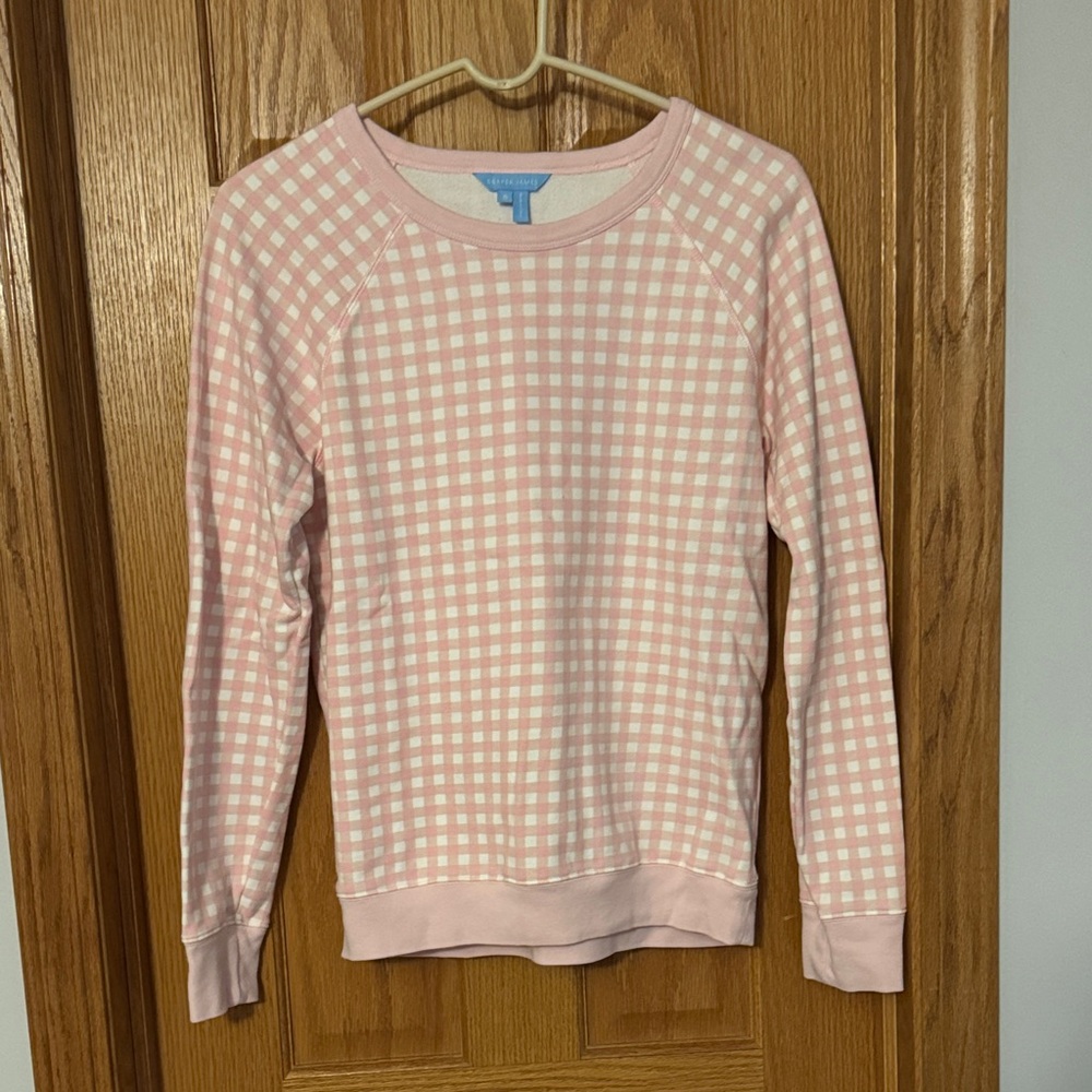 Draper James Pink Gingham Women's Sweatshirt